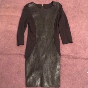 Leather sequenced formal dress size S